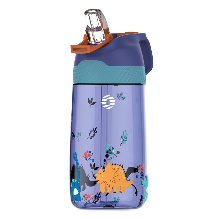 FJbottle Bouteille Pour Enfants Avec Paille 450ml, sans BPA, Violet